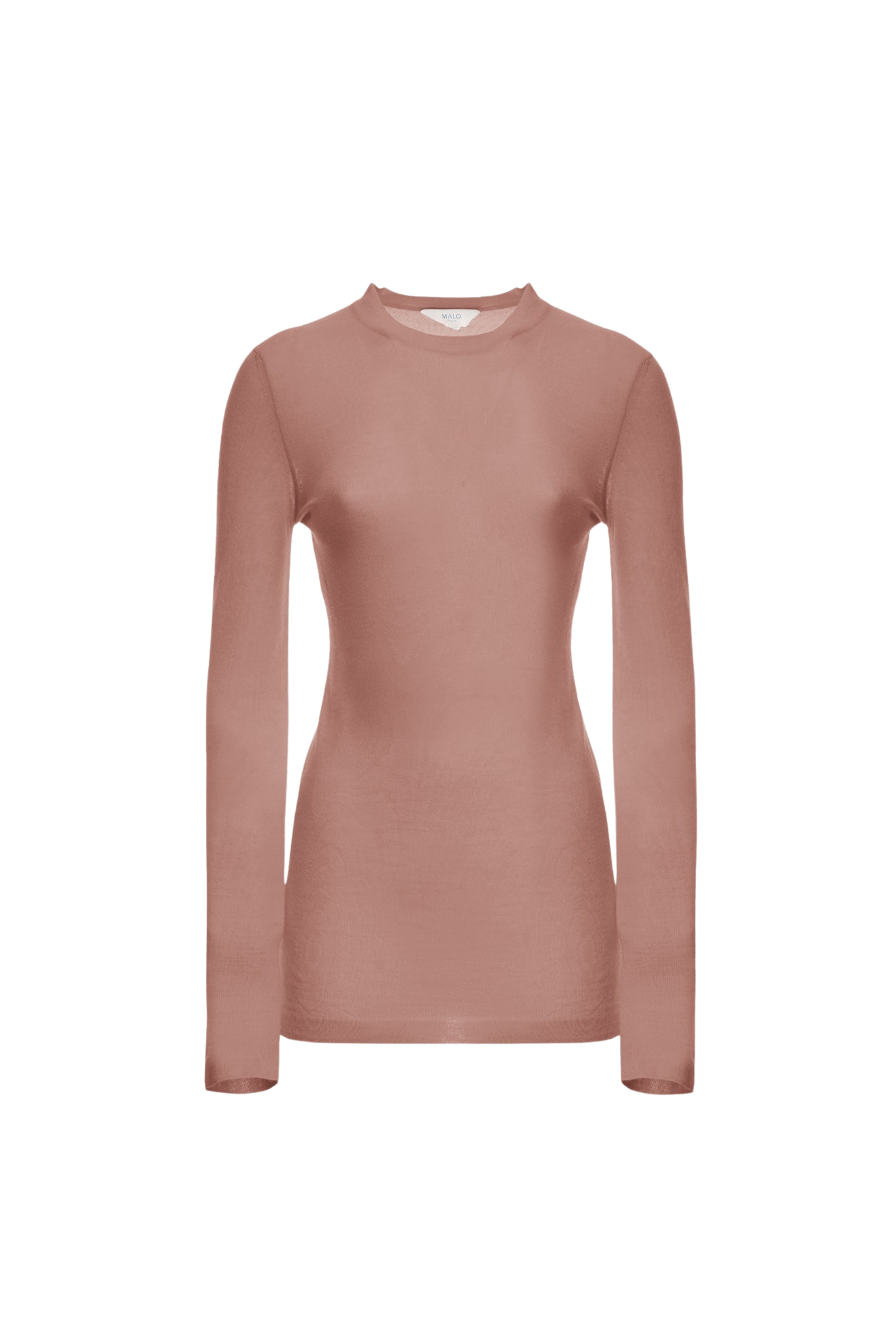Crew Neck in Luxury Cashmere Coral Rose