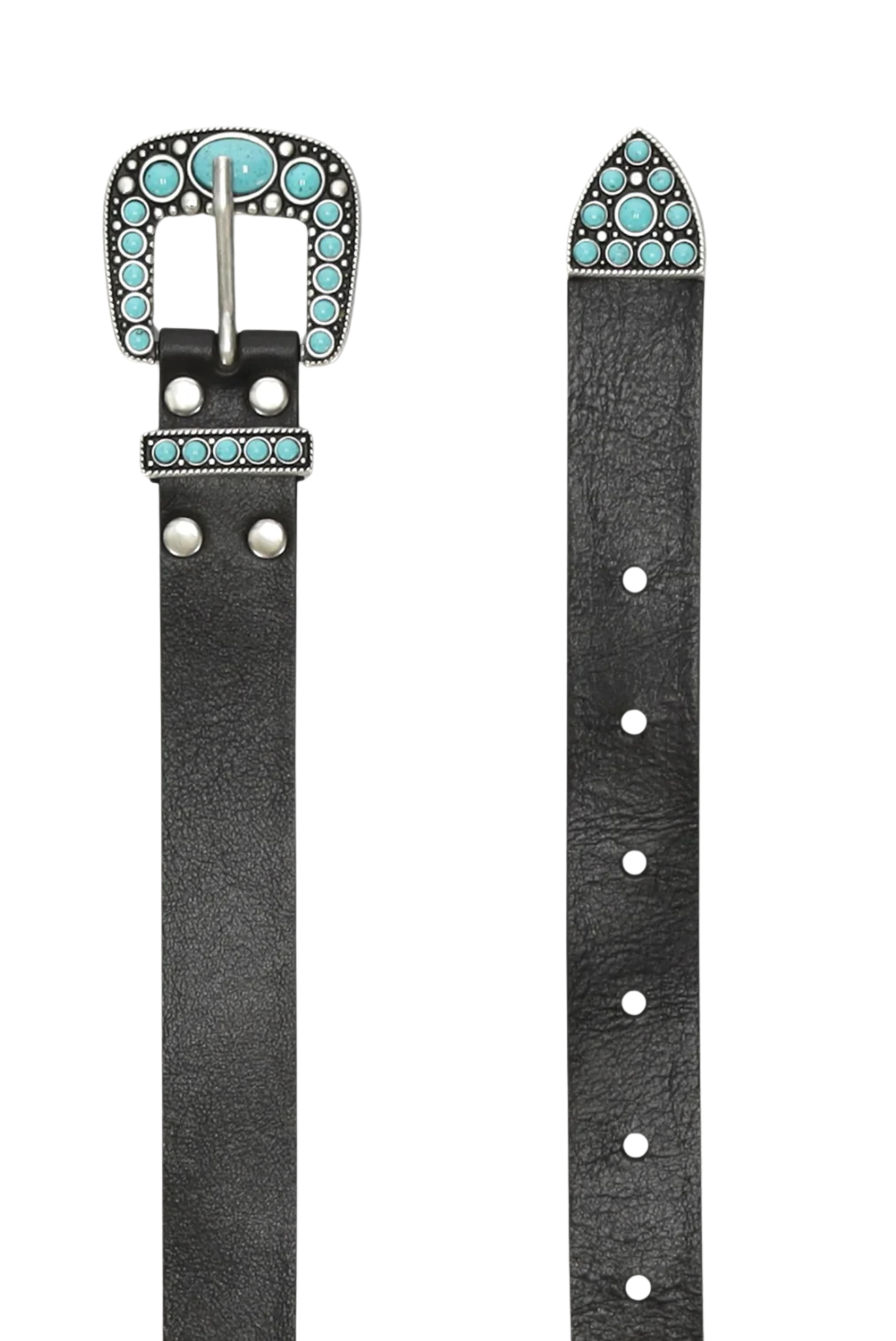 Thelma Calfskin Belt With Turquoise