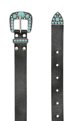 Thelma Calfskin Belt With Turquoise