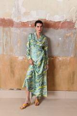 Sabina Half Circle Wrap Jade Marble