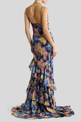 Floral-print Ruffled Maxi Dress