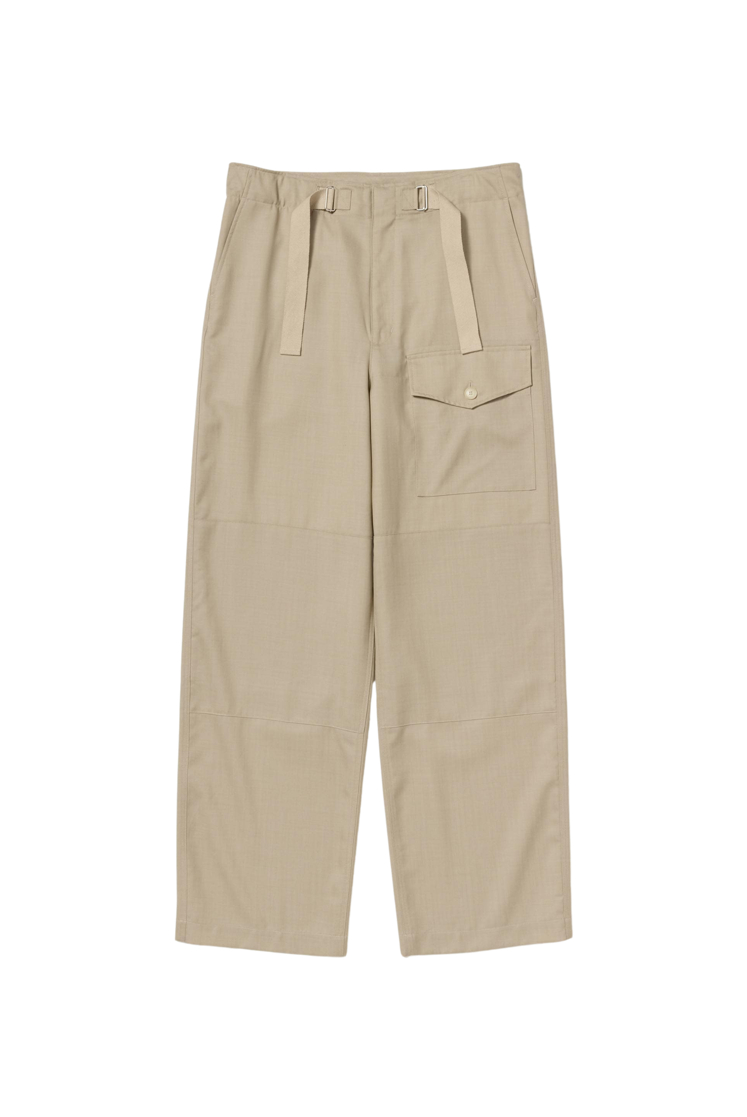 Wool Herringbone Cargo Pants