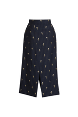 Pinstripe Tailoring Midi Skirt