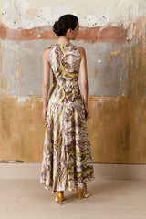 Tullia Circle Dress Mauve Marble