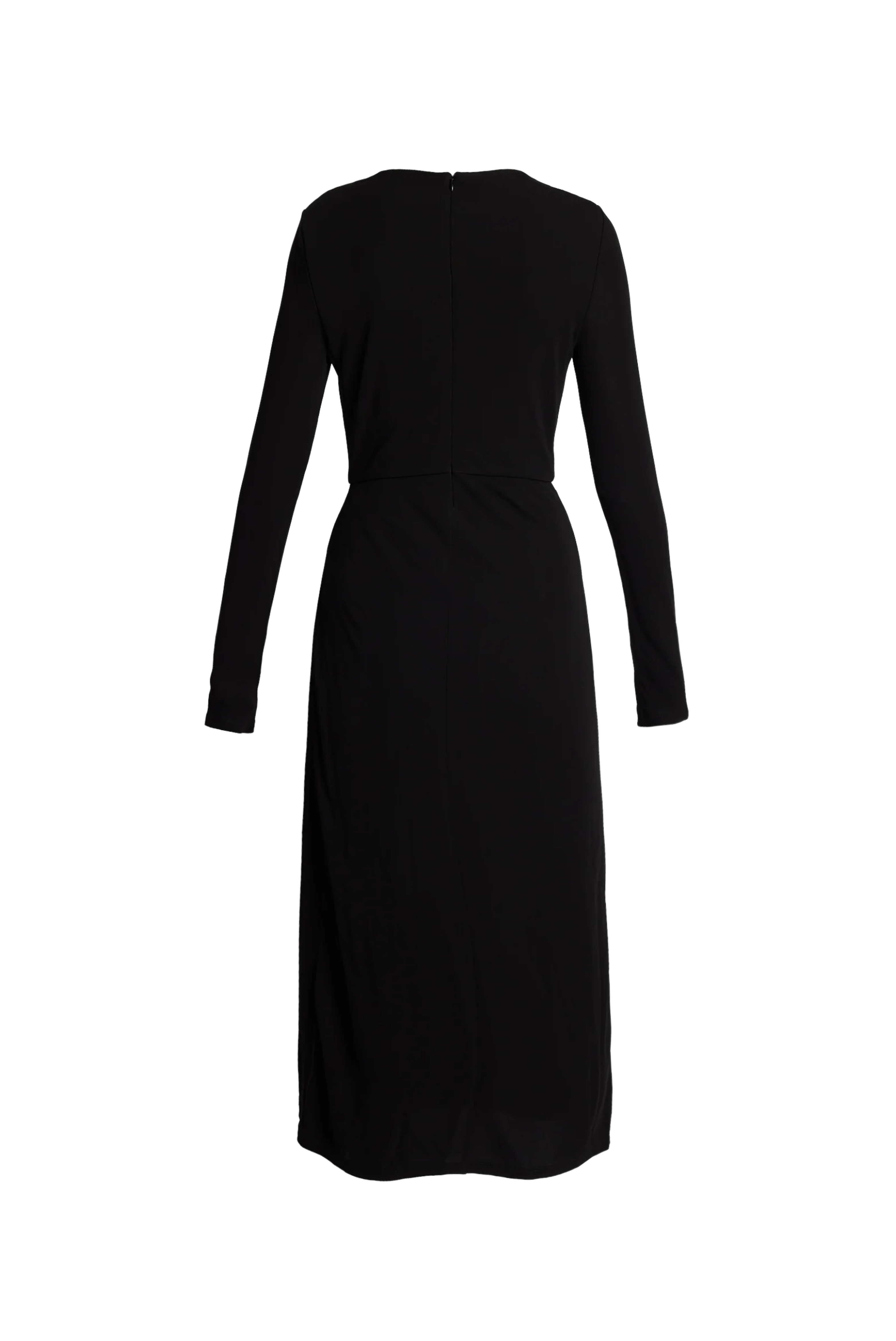 Fluid Crepe Jersey Long Sleeve Midi Dress