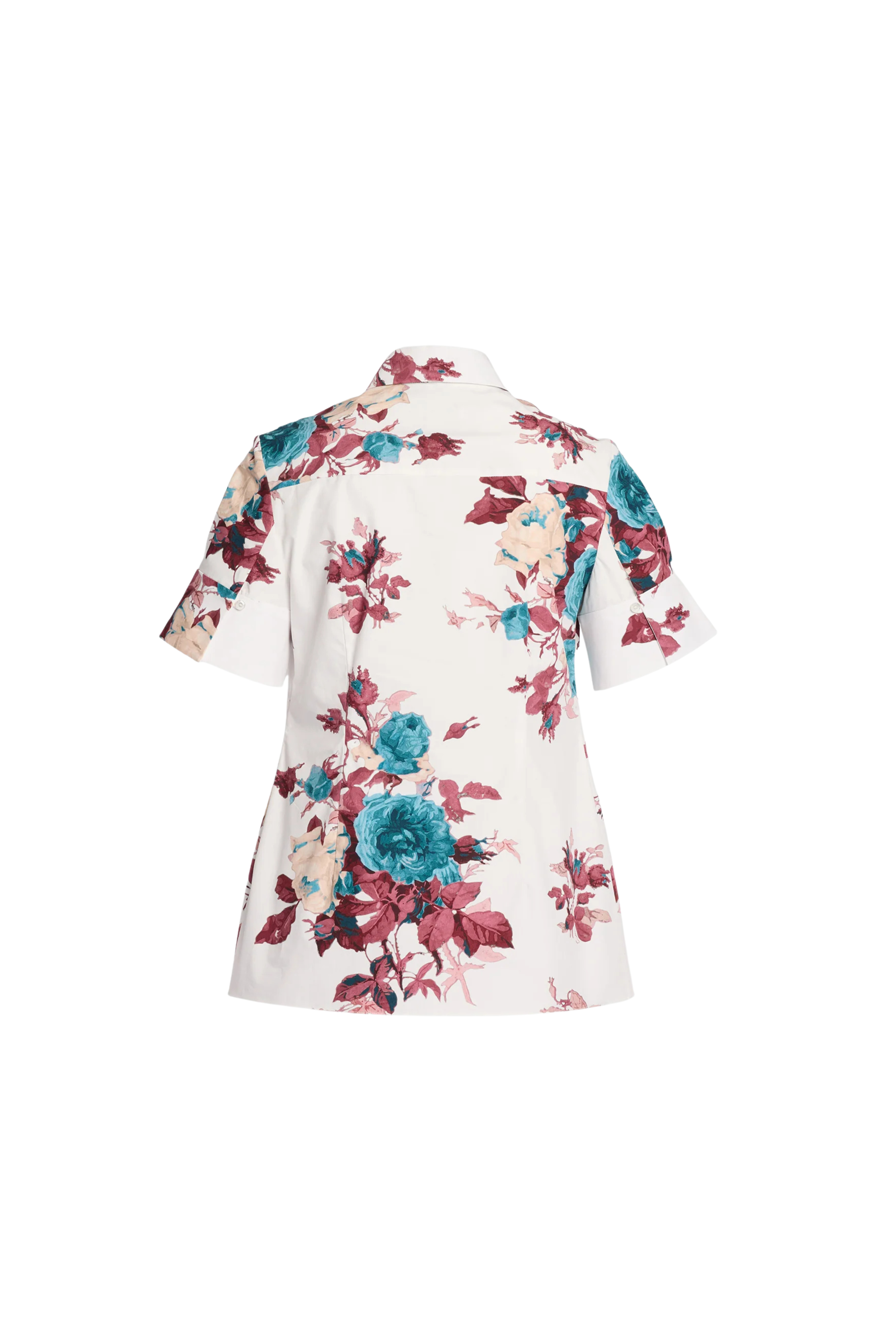 Floral Cotton Poplin Short Sleeve Shirt
