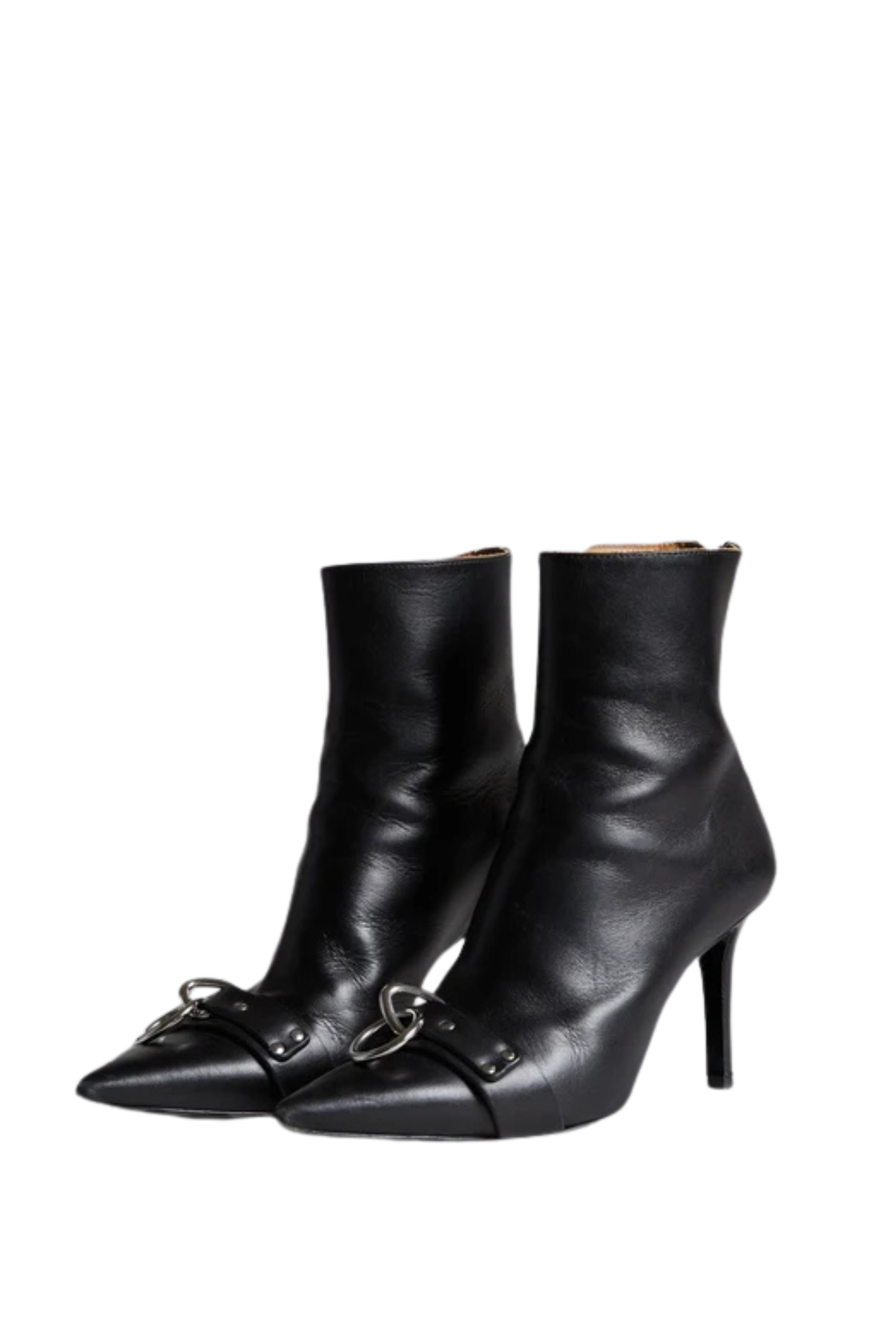 Skinny Ankle Heeled Boot With Ring