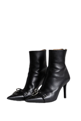 Skinny Ankle Heeled Boot With Ring
