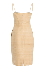 The Collier Silk-Cotton Spaghetti Strap Midi Dress