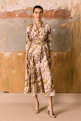 Stella Shirt Dress Mauve Marble