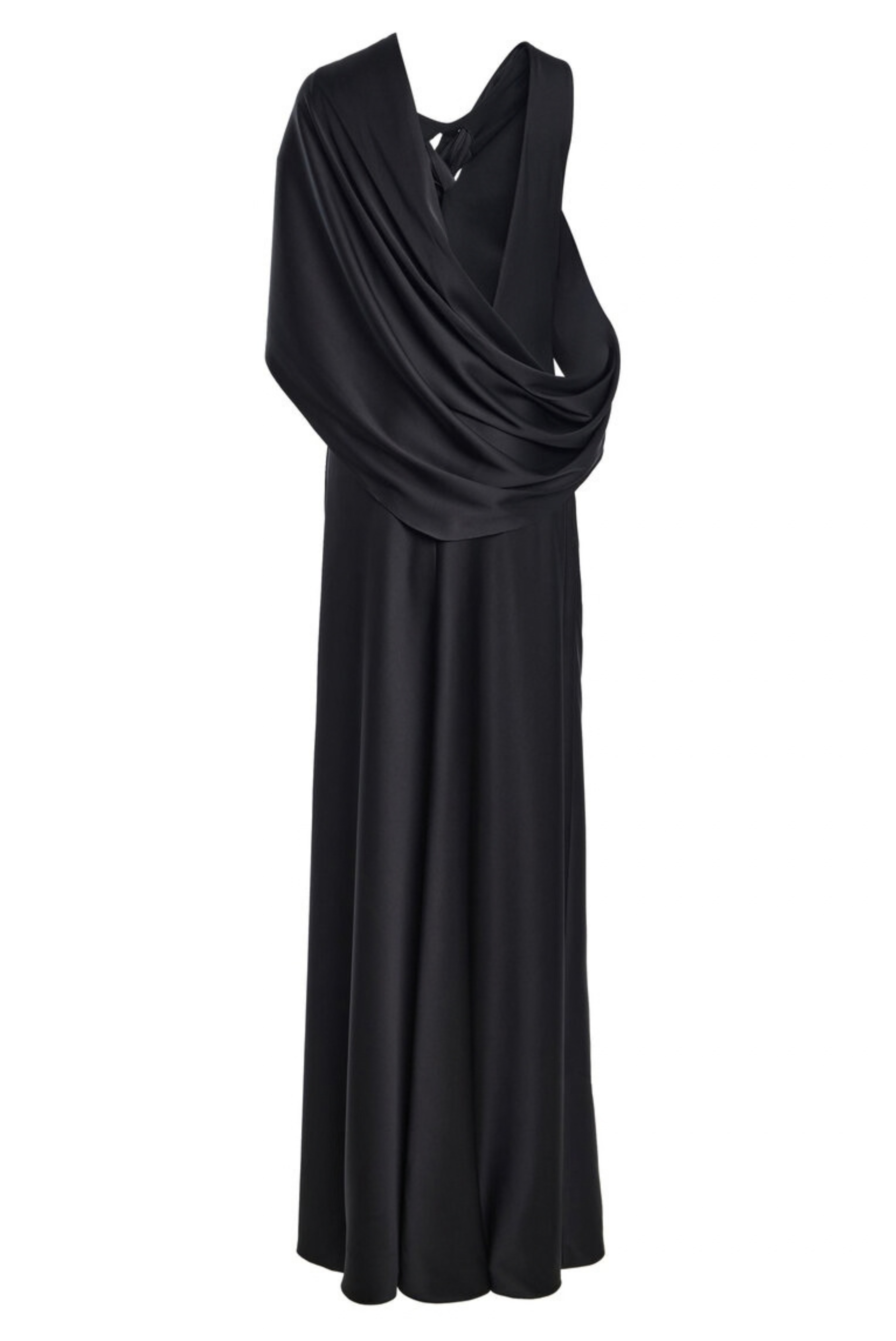The Claudette Scarf Silk Bias Maxi Dress