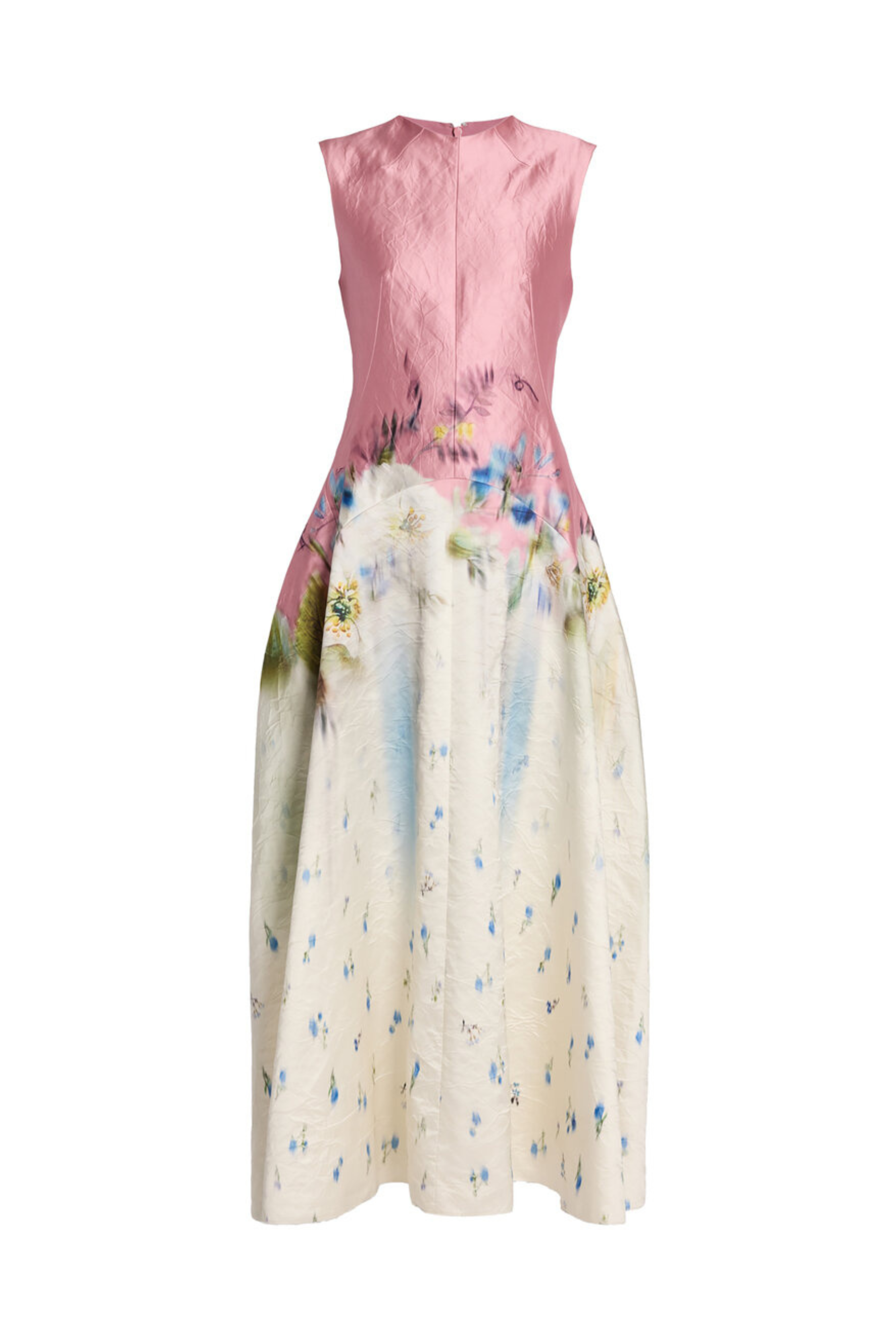 Floral Textured Ankle Length Dress