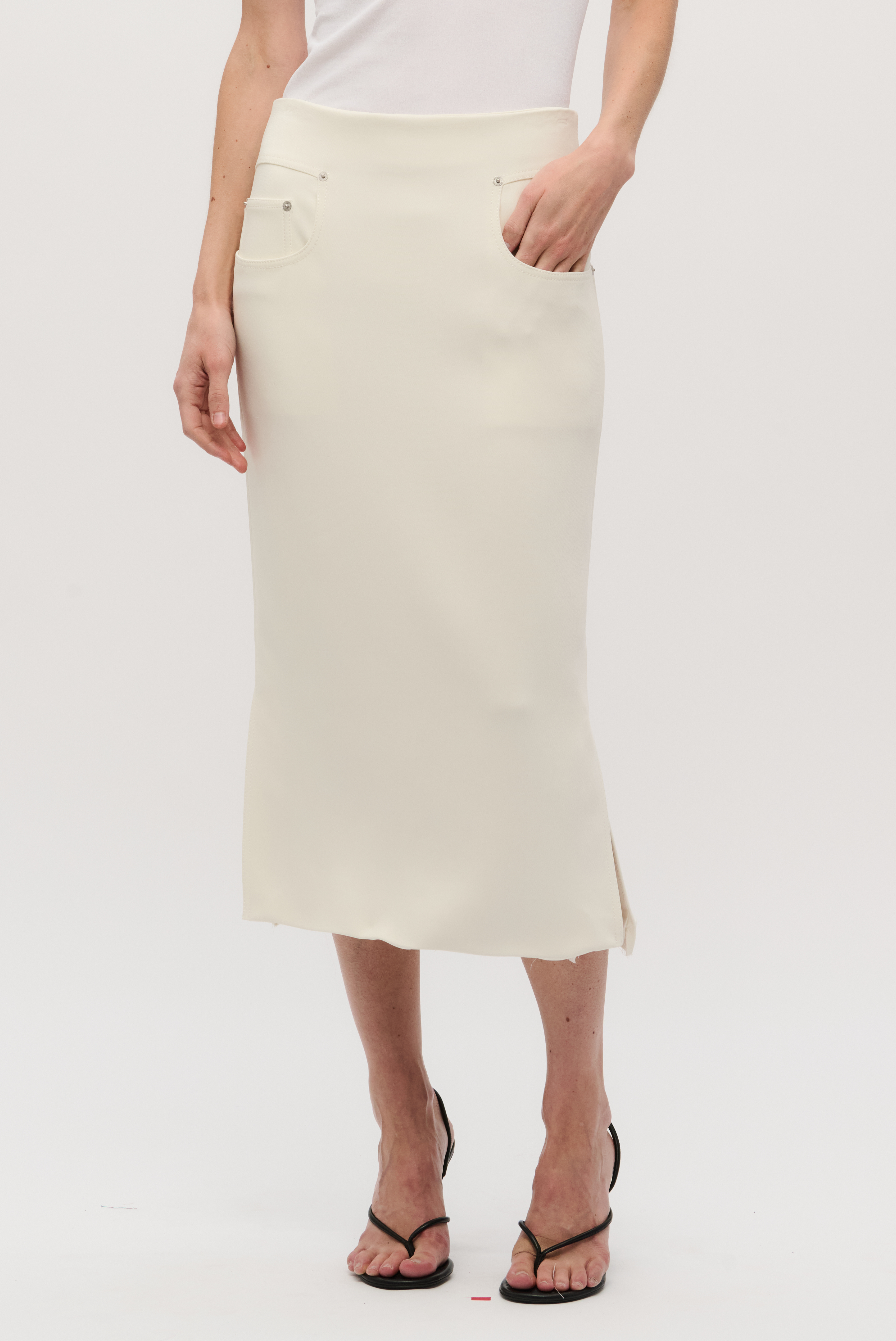 The Herron Midi Skirt Almond