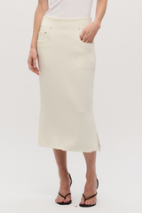 The Herron Midi Skirt Almond