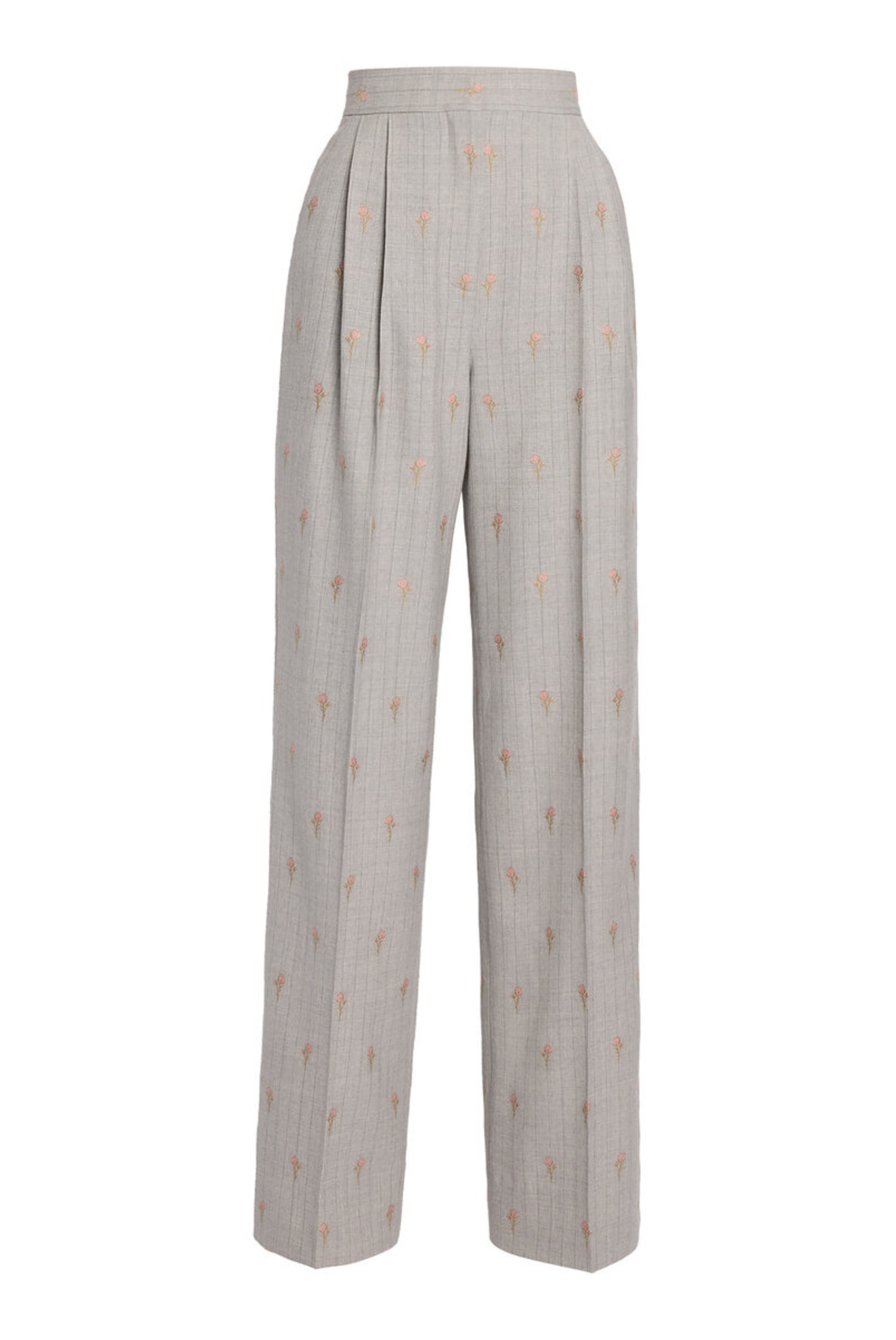 Pinstripe Tailoring Full Length Tailored Trousers