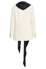 The Ashlyn Scarf Tailoring Jacket Ivory / Black