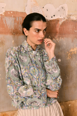 Portia Cropped Jacket Sage Garden