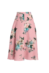 Floral Matelasse Midi Skirt