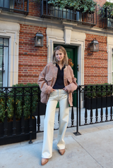 Baby Suri Alpaca Sheer Knit Skipper Polo