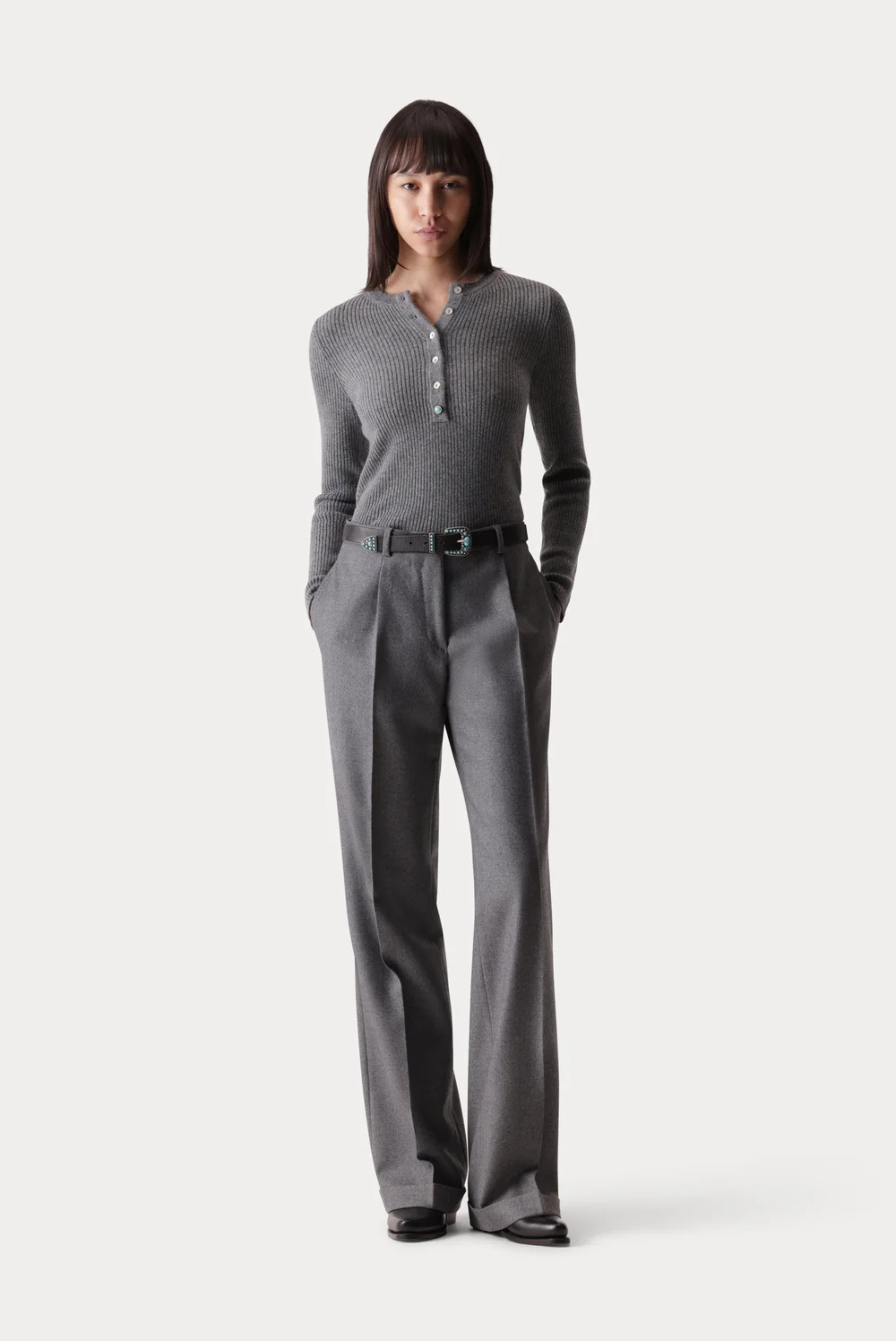 Lou Maglia Serafino in Cashmere Grey