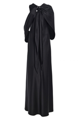 The Claudette Scarf Silk Bias Maxi Dress