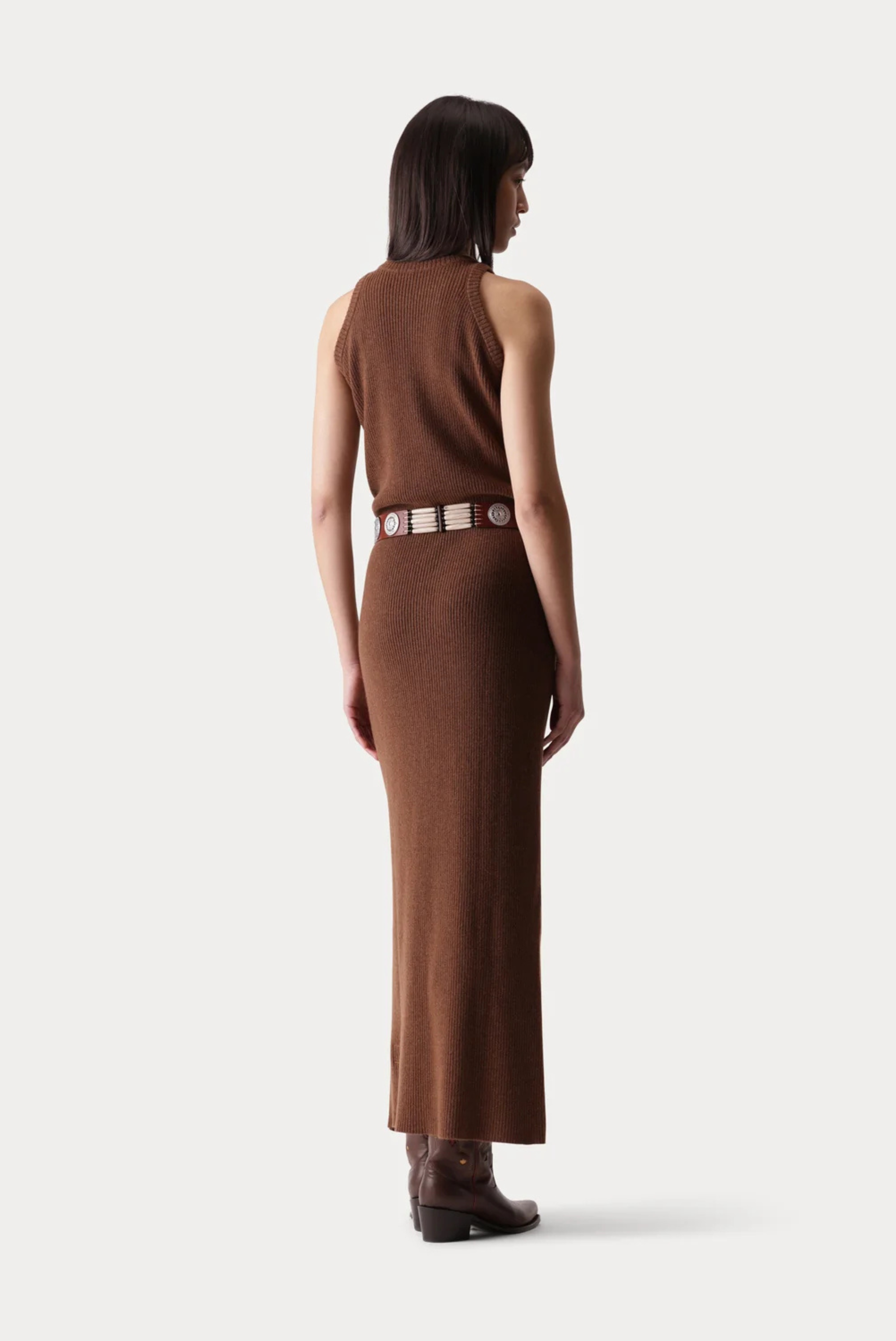 Aurelie Sleeveless Cashmere Dress