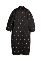 Embroidered Textured Opera Coat