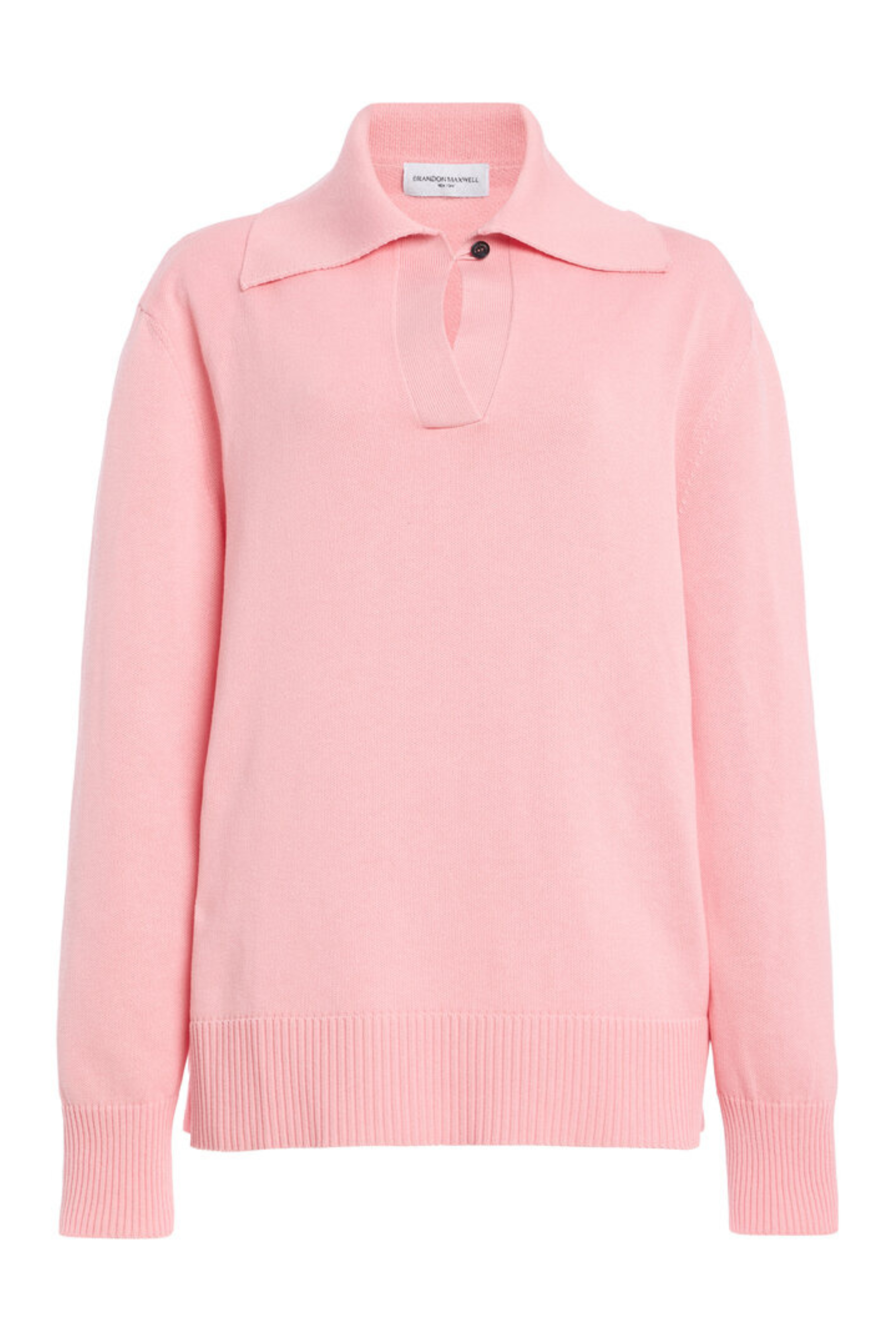 The Edie Knit Relaxed Polo Peony