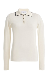 The Mills Knit Polo Off White