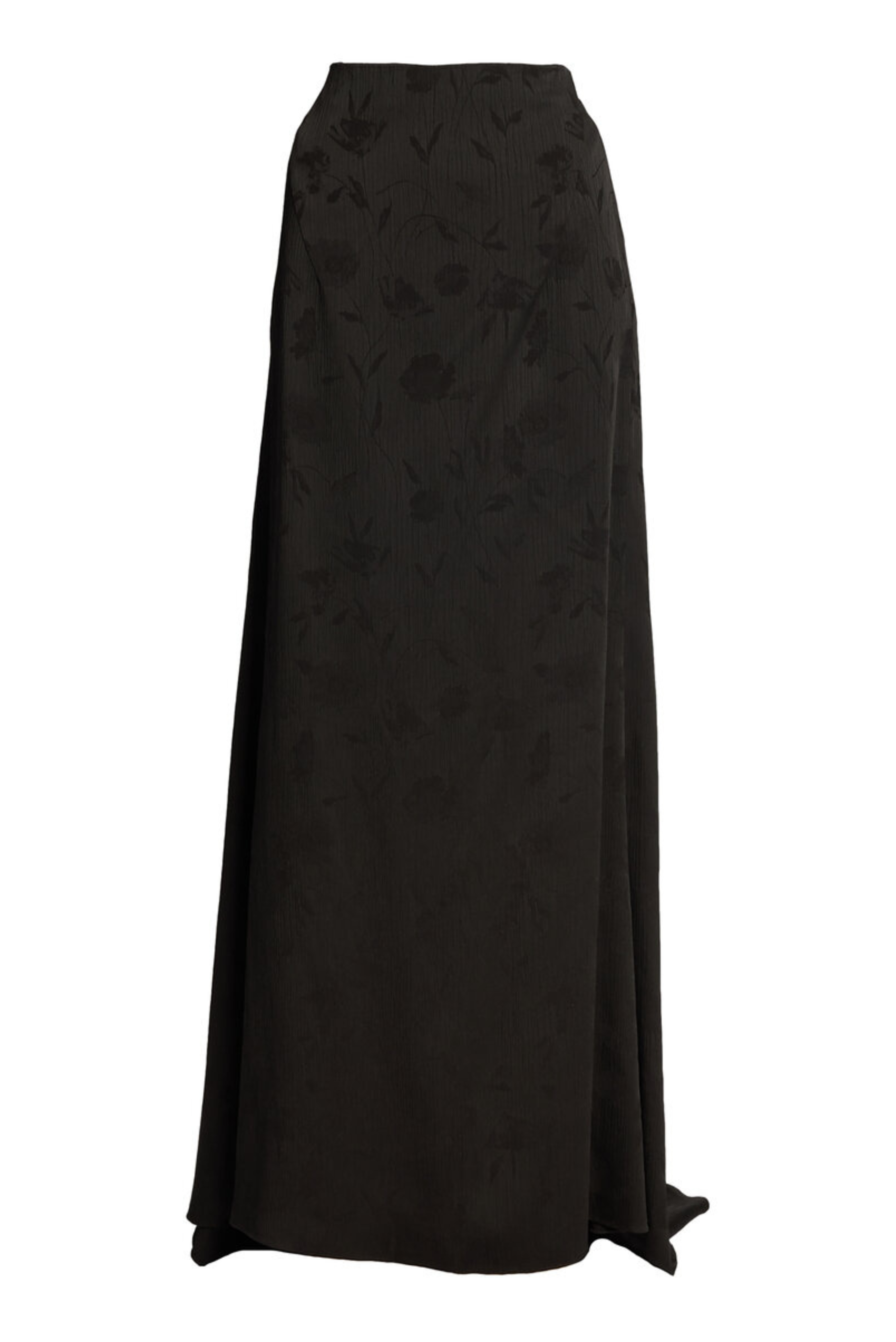 Floral Creponne A-Line Floor Length Skirt