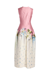 Floral Textured Ankle Length Dress
