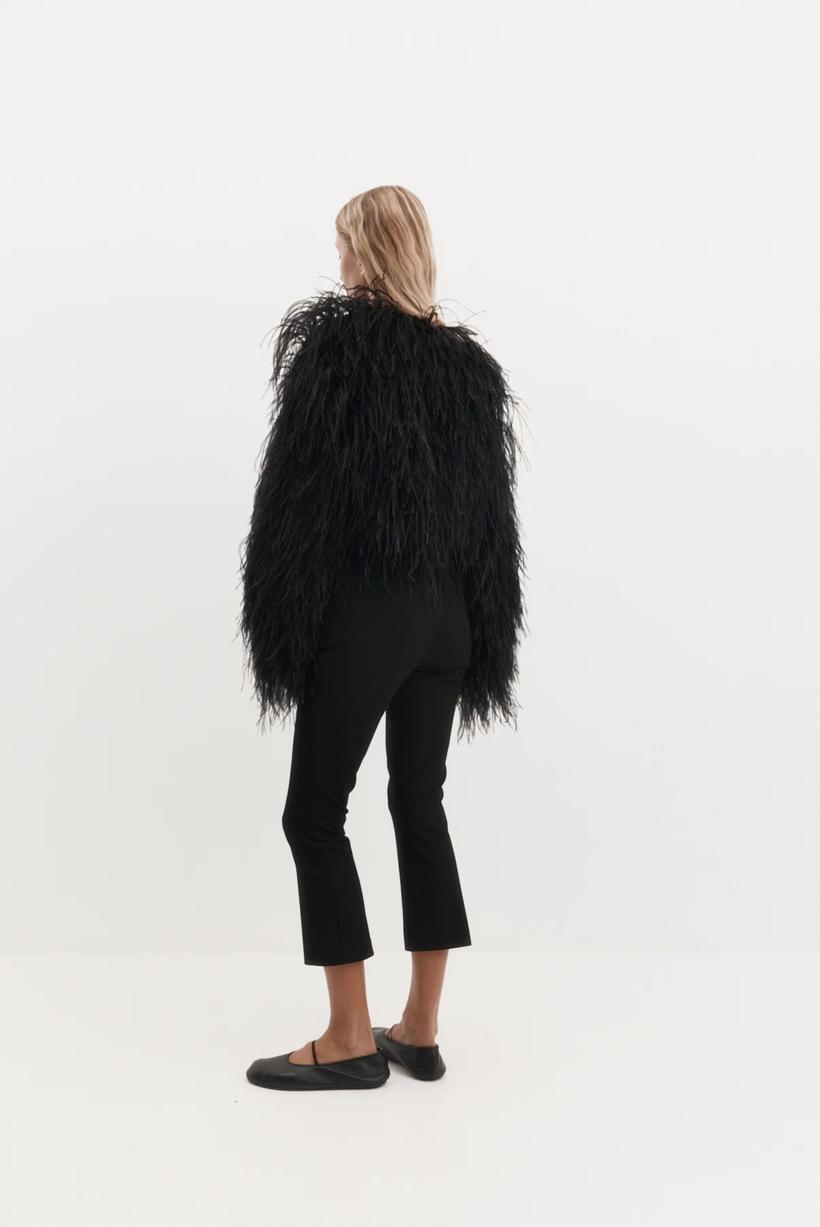 Aitti Ostrich Feather Jacket