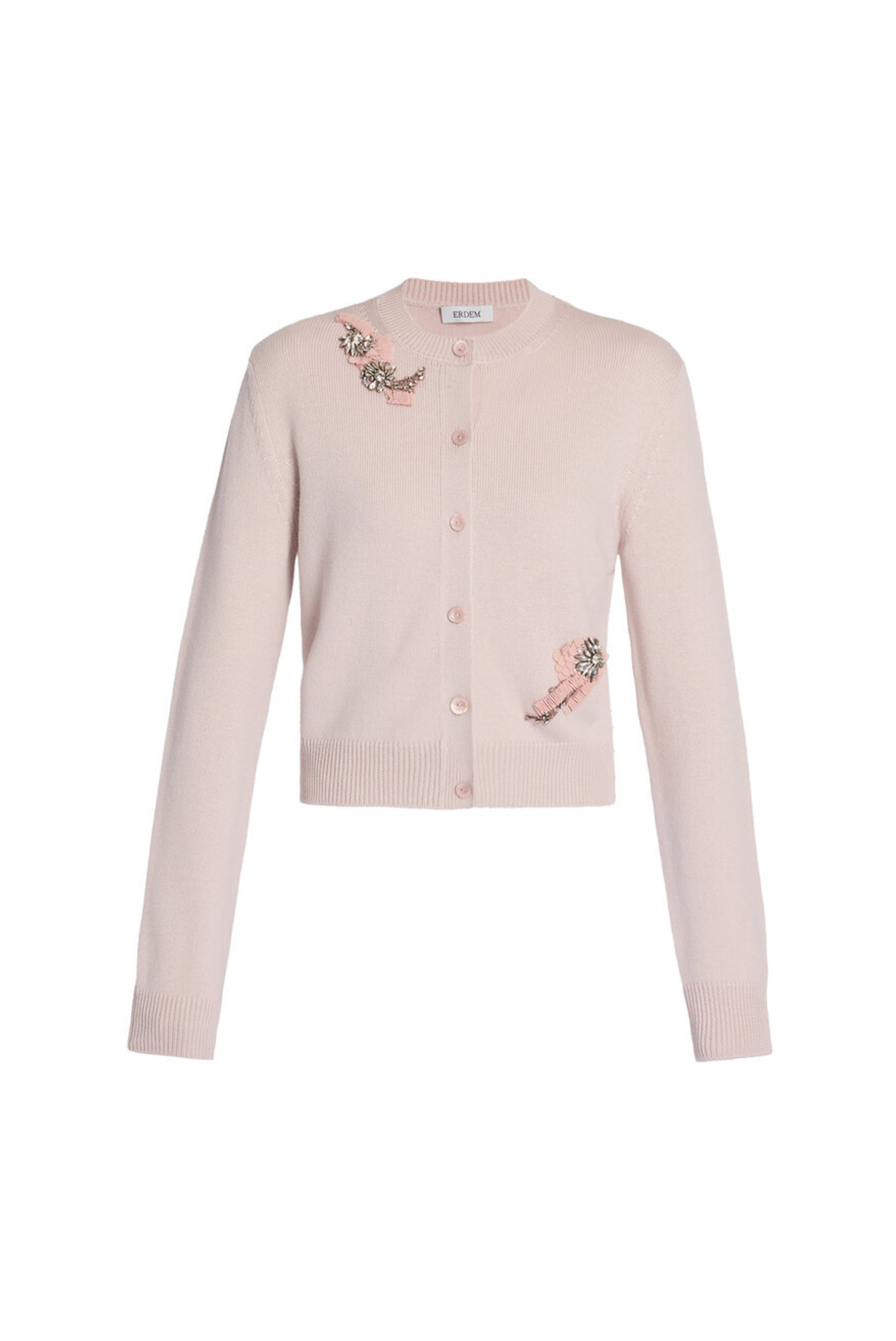 Embellished Merino Wool Cardigan