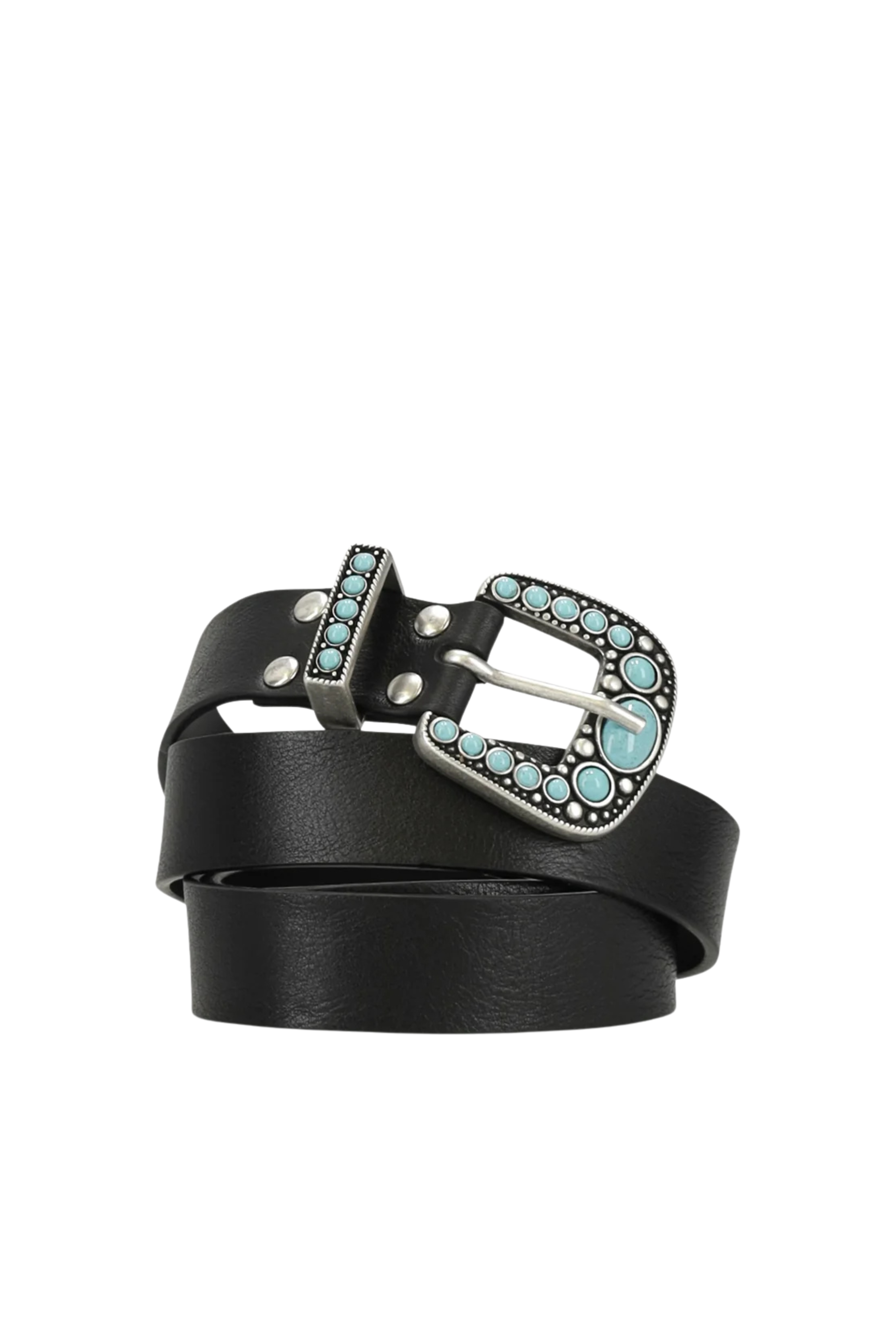 Thelma Calfskin Belt With Turquoise