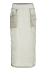 The Herron Nylon Midi Skirt Dried Sage