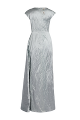 Embroidered Textured Asymmetric Gown