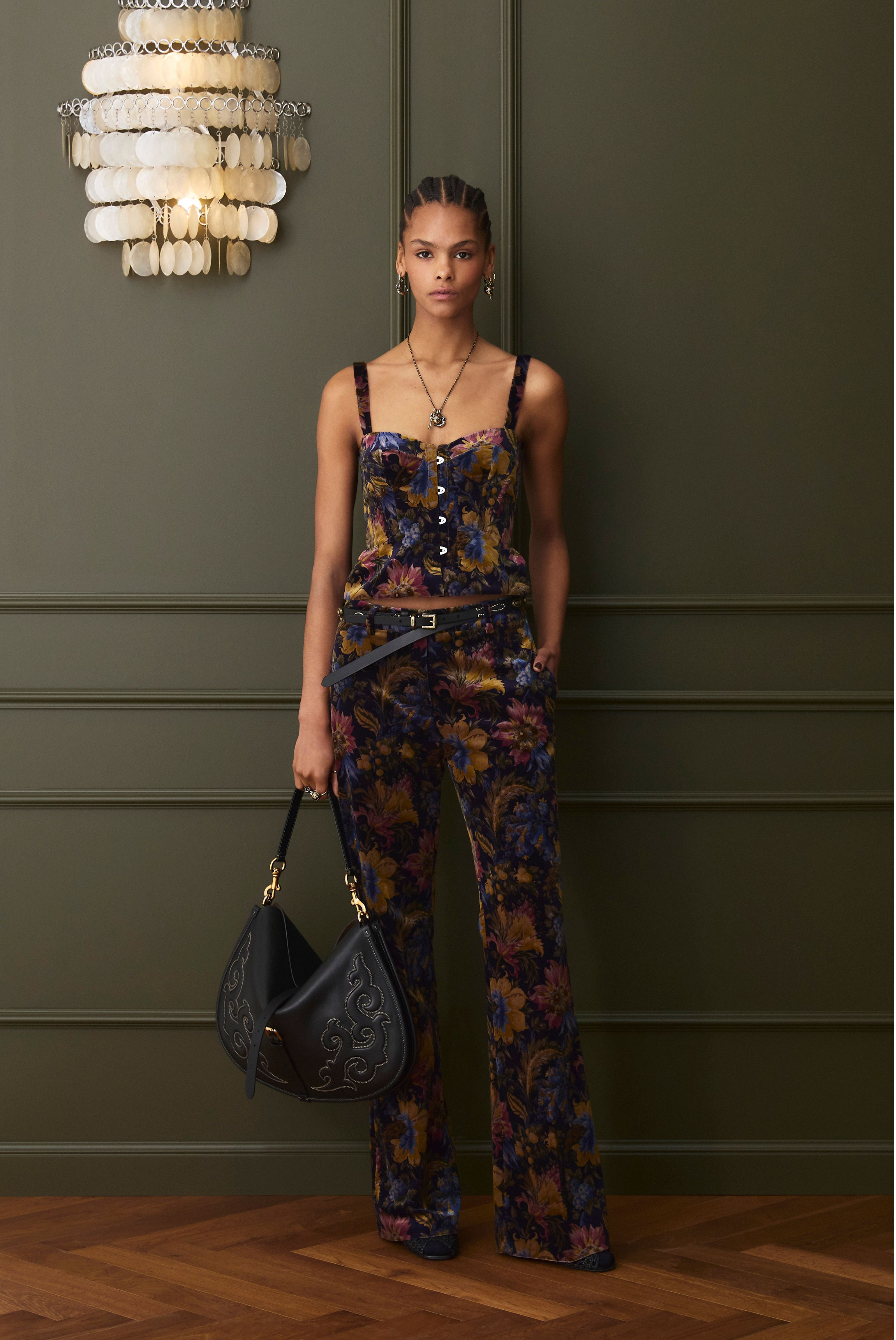 Crossbody Pony Bag with Texan Embroidery