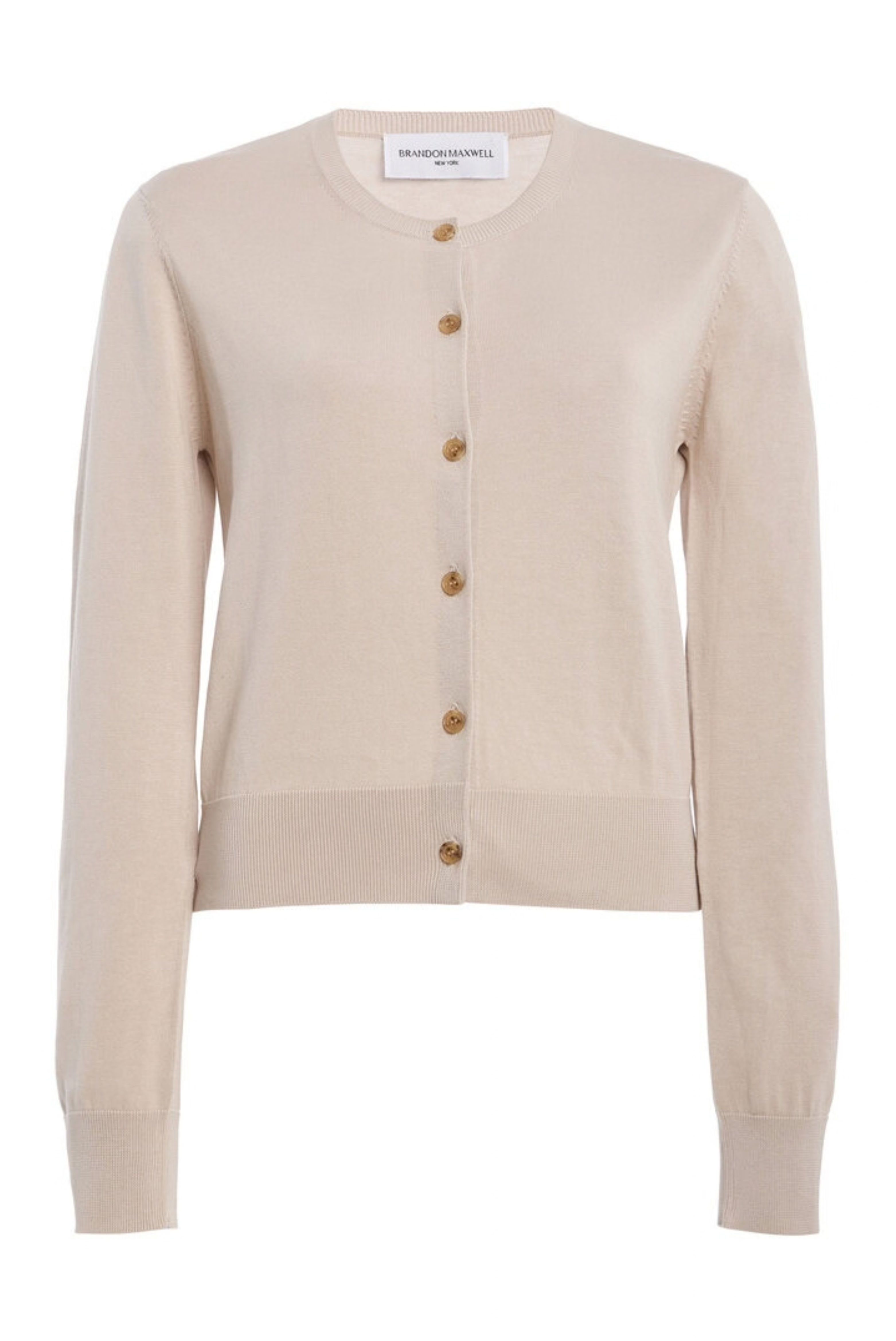 The Aubery Feather Weight Silk-Cotton Cardigan Light Khaki