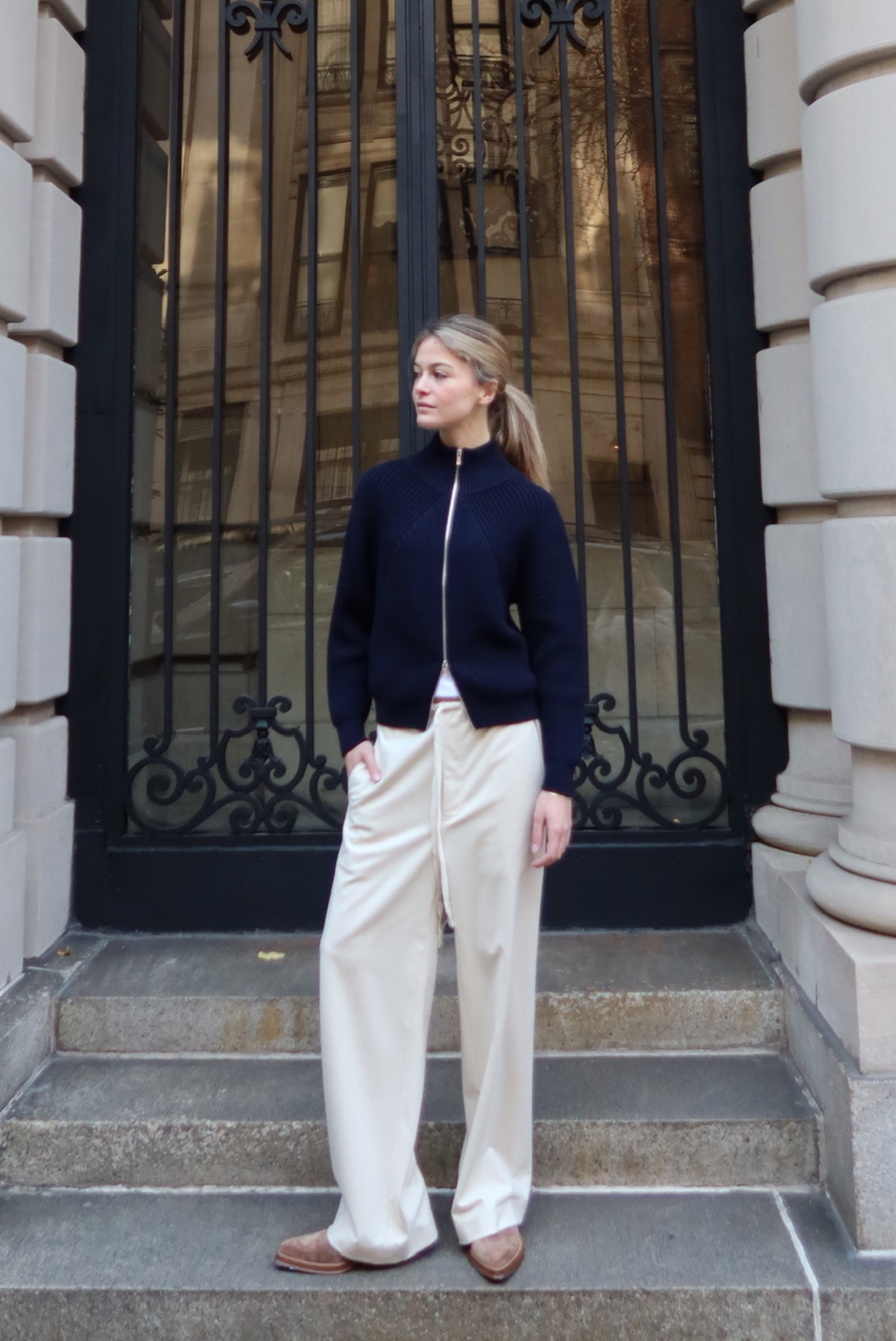 Wool Flannel Drawstring Pants