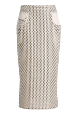 The Missy Eyelet Embroider Leather Midi Skirt