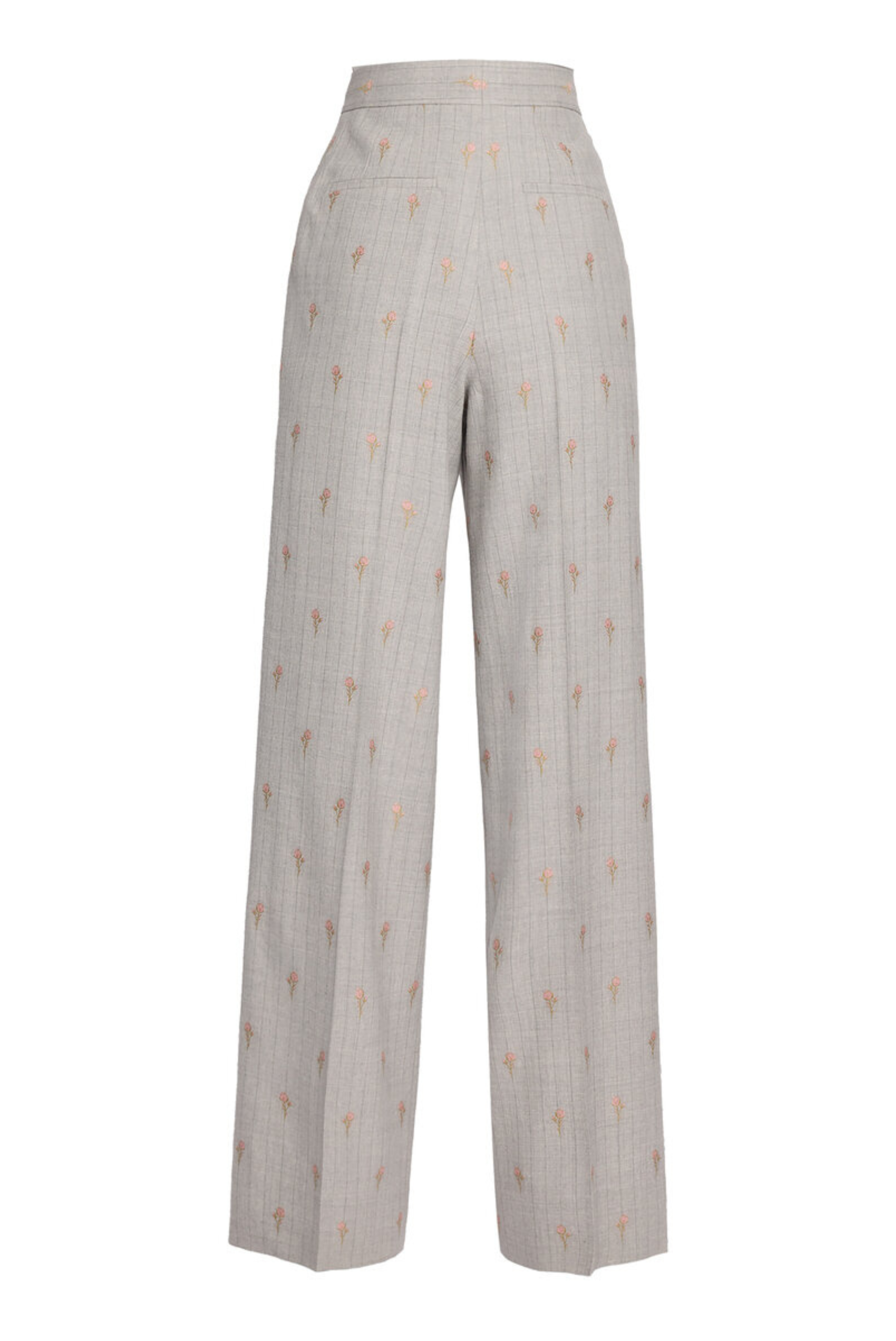 Pinstripe Tailoring Full Length Tailored Trousers