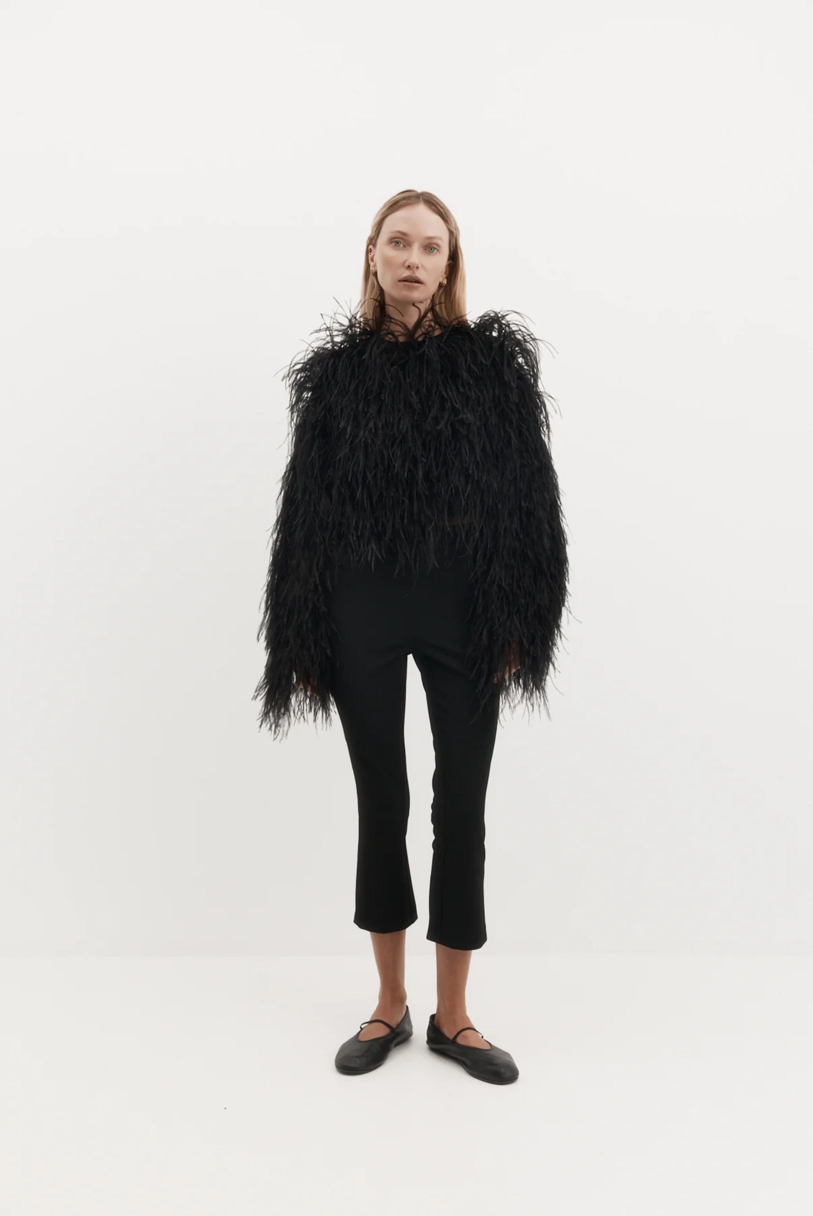 Aitti Ostrich Feather Jacket