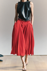 The Roxanne Pleated Trouser Red