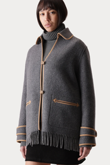 Danika Fringed Wool Coat