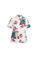 Floral Cotton Poplin Short Sleeve Shirt