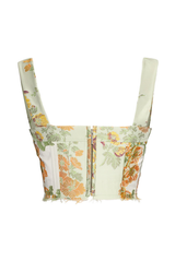 Hollyhock Jacquard Cropped Bra Top