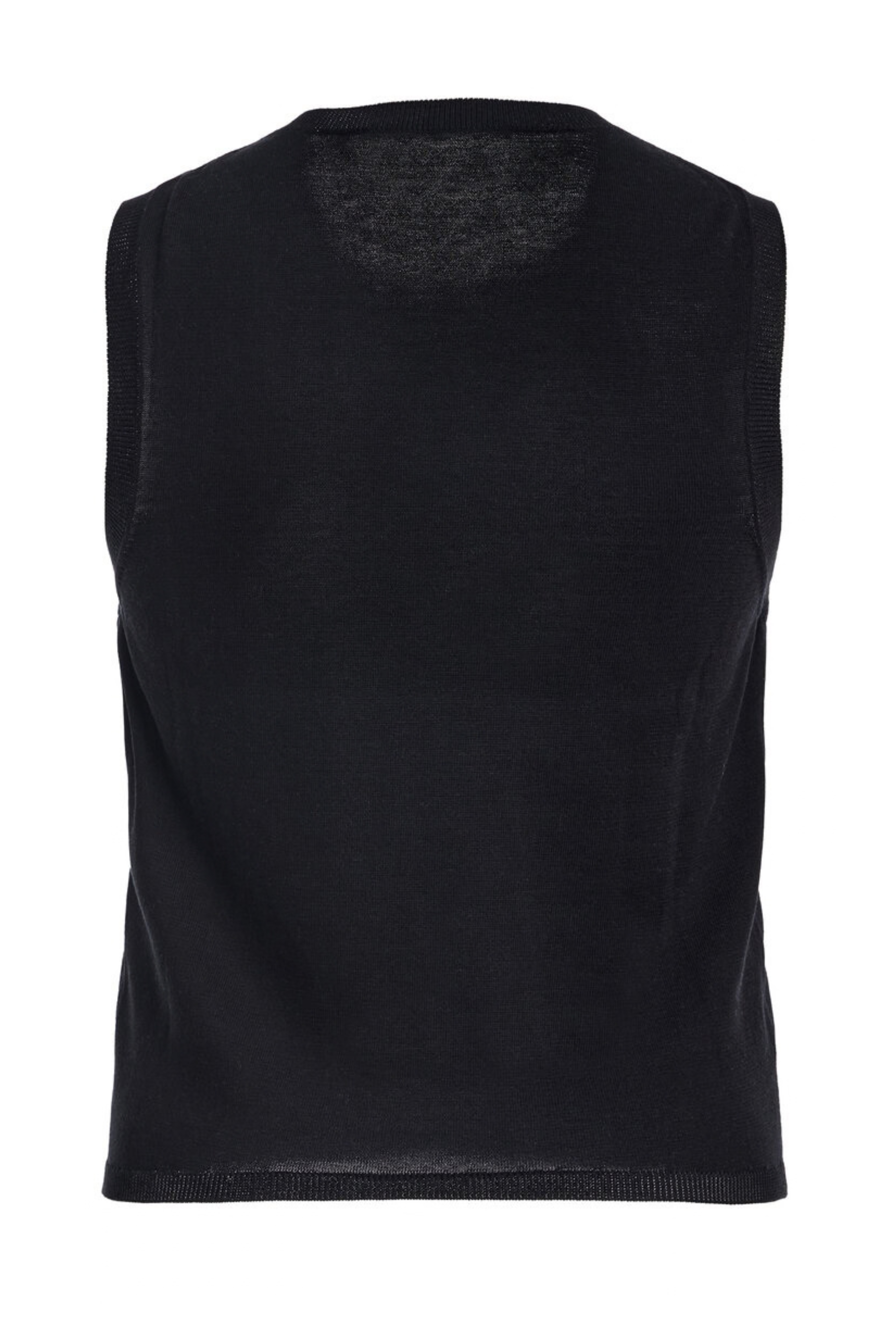 The Elle Featherweight Silk Cotton Tank Top Black