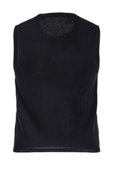 The Elle Featherweight Silk Cotton Tank Top Black