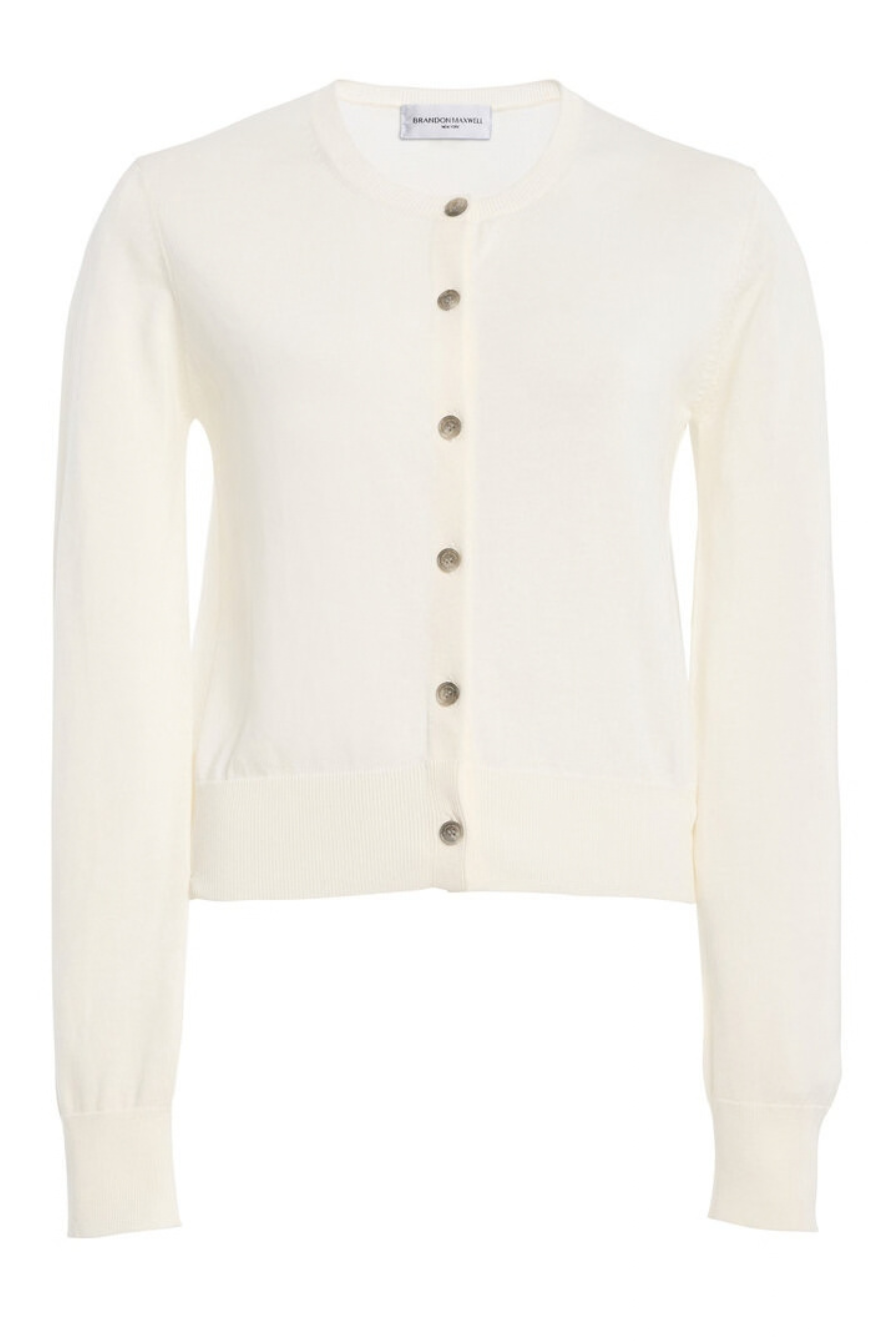 The Aubery Feather Weight Silk-Cotton Cardigan Off White