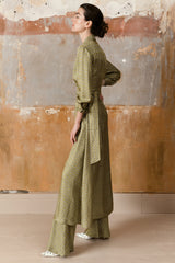Cassia Wrap Dress Chartreuse
